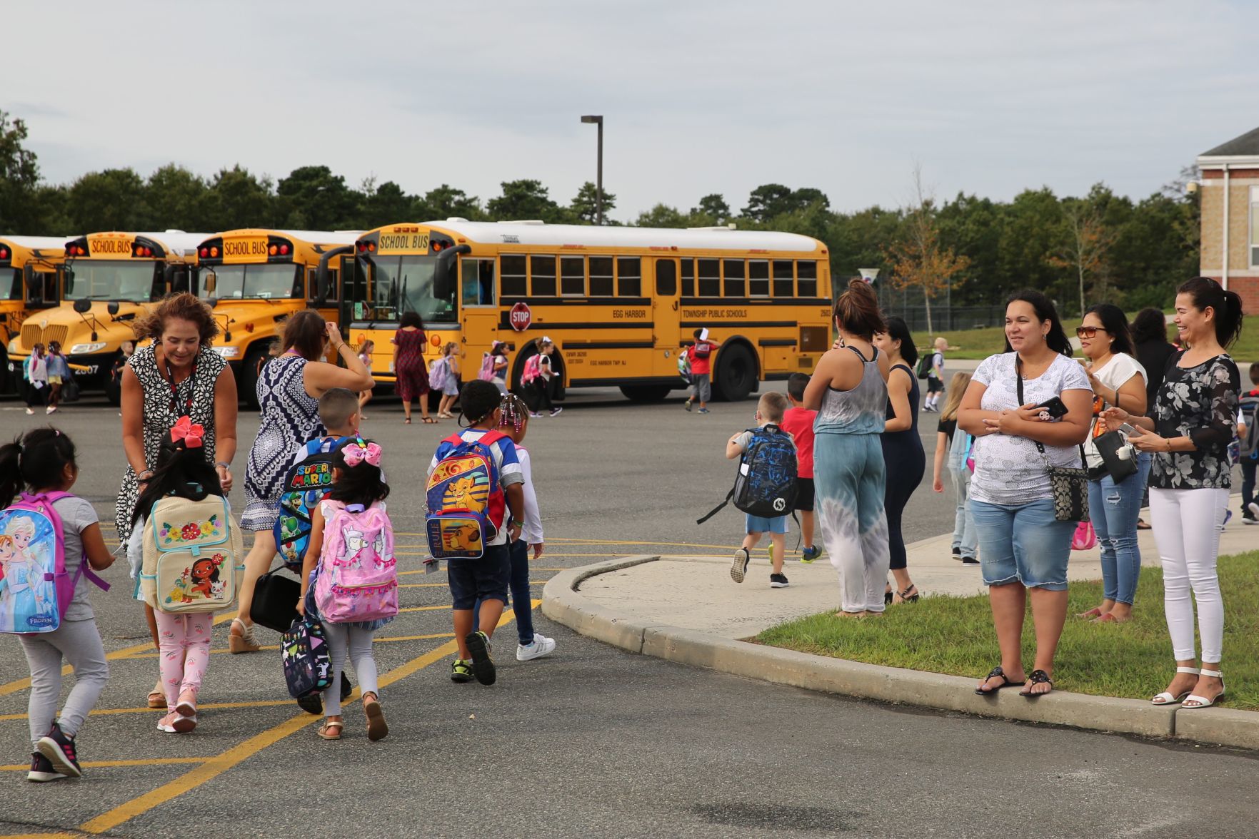 Egg Harbor Township students return for the first day of school Thursday, Sept. 5, 2019 at Slaybaugh Elementary School.